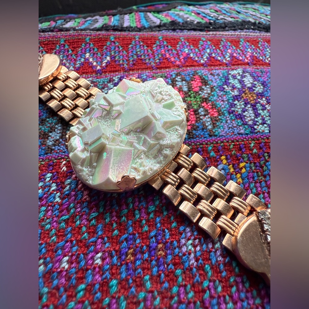 Iridescent Stone Statement Bracelet - image 1